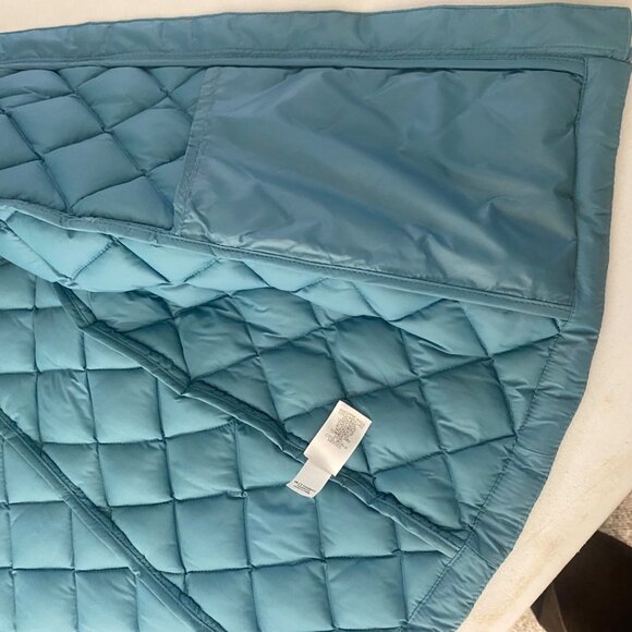 J. Jill Down Quilted Vest Womens S Petite Blue Puffer Full Zip‎ - Picture 5 of 10